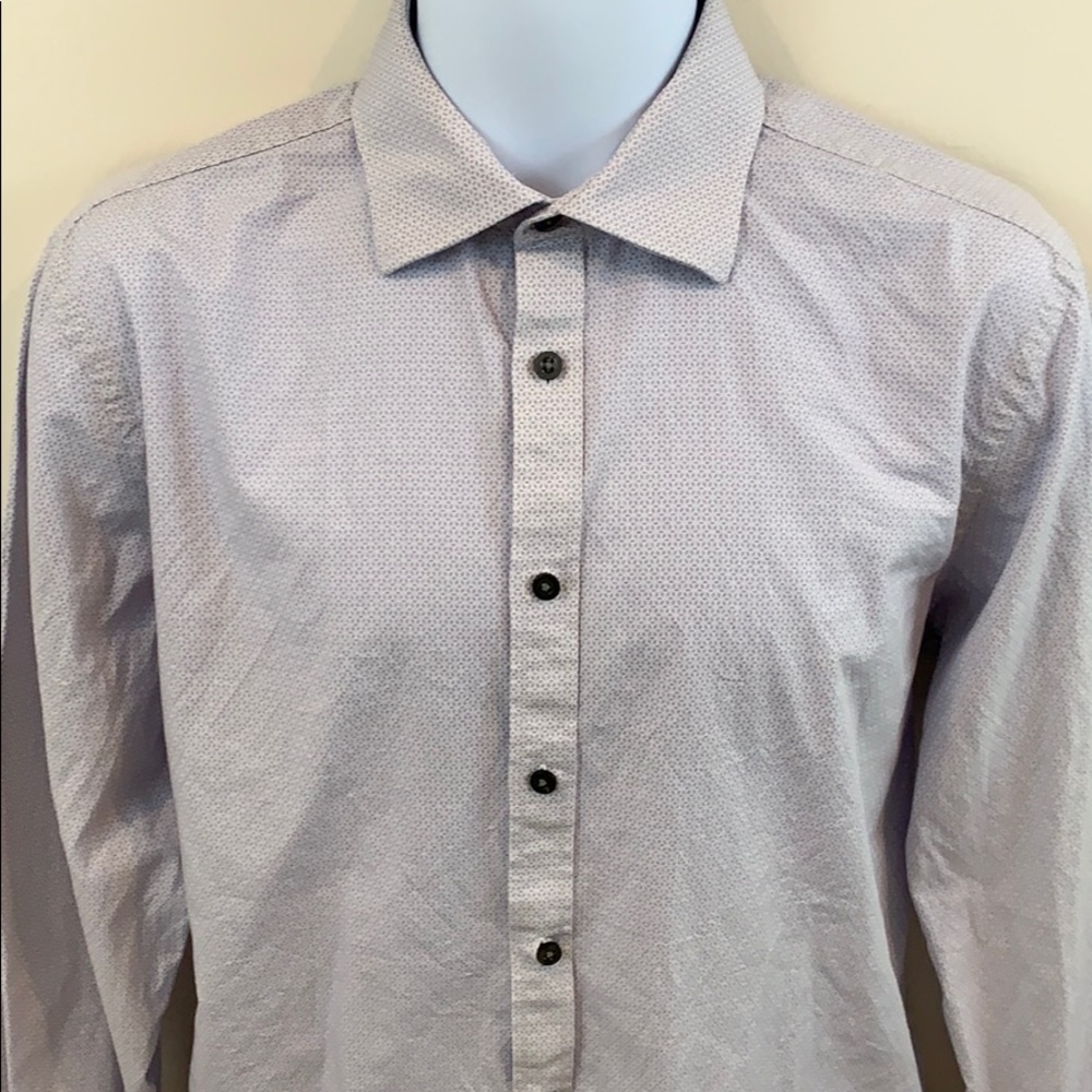 Michael Kors Slim Fit Trim Stretch Button Up Shirt - Picture 2 of 8
